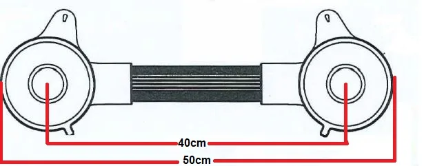 Επιτοίχια Λαβή με Βεντούζες 40,6cm