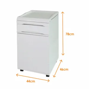 Κομοδίνο Νοσοκομειακό Μεταλλικό Λευκό