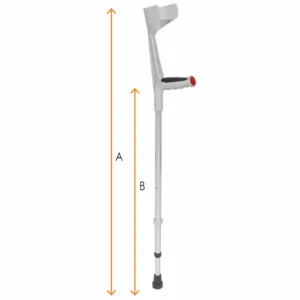 Βακτηρία Αγκώνος Ενισχυμένη με Σταθερή Λαβή Γκρι