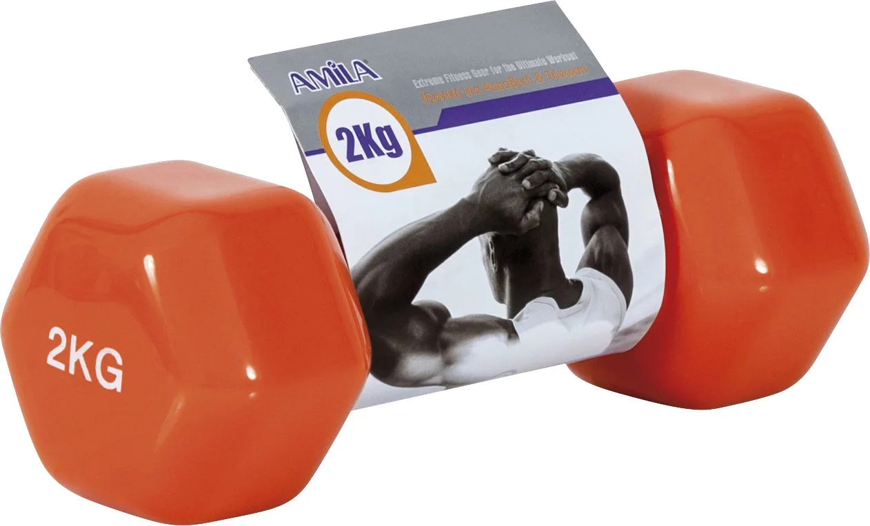 Βαράκι Vinyl Dumbbell Amila 2kg
