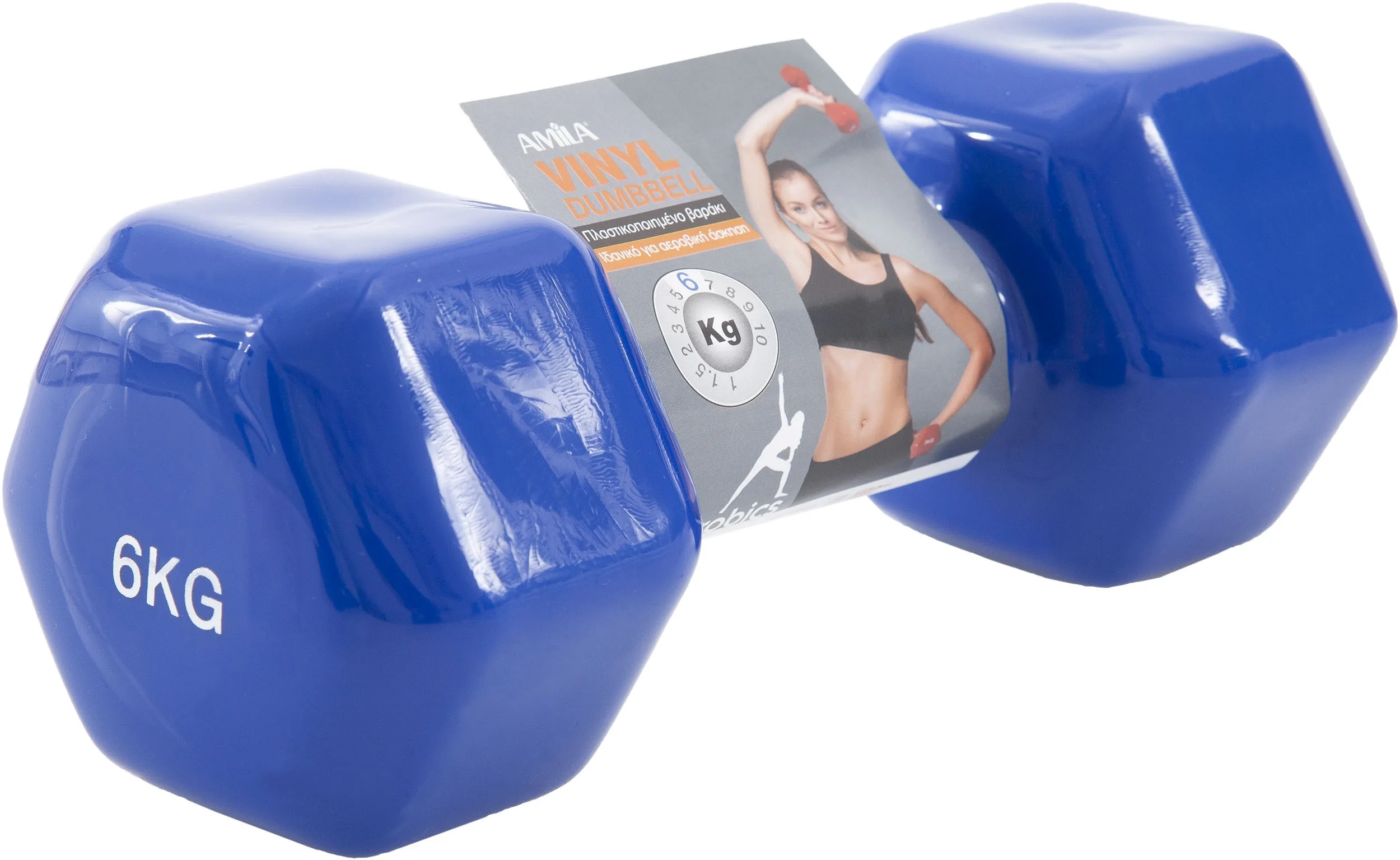 Βαράκι Vinyl Dumbbell Amila 6kg