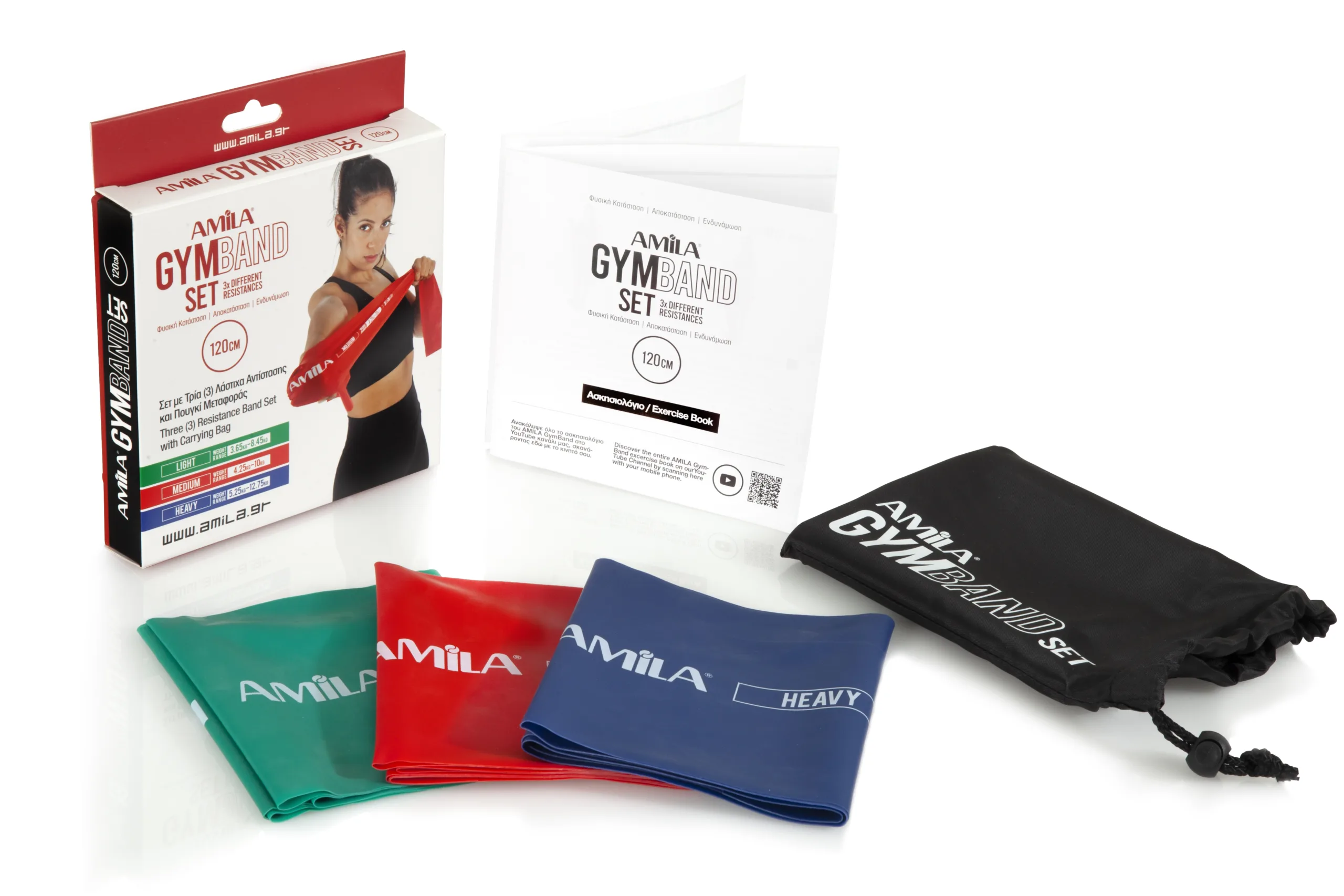 Λάστιχα Αντίστασης Σετ 3 τεμάχια Amila GymBand