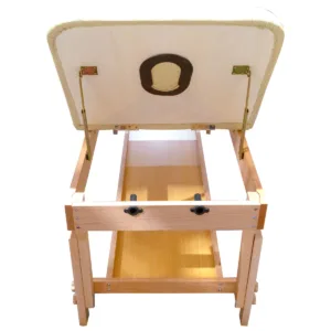 Ξύλινο Κρεβάτι Μασάζ– Μπεζ (πλάτος 70cm)