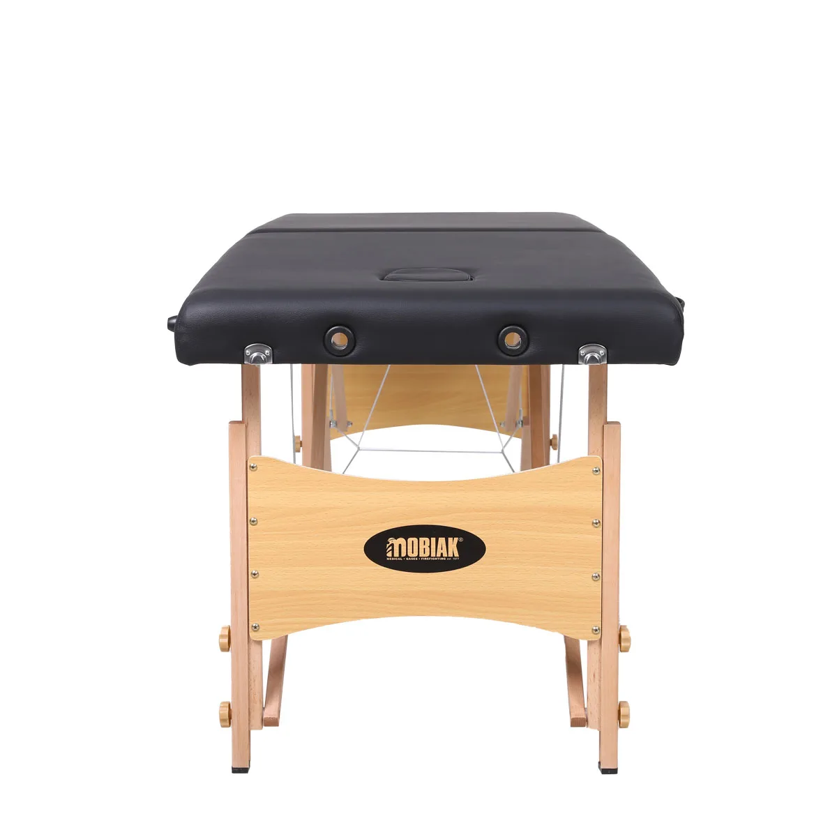 Ξύλινο Πτυσσόμενο Κρεβάτι Μασάζ 2 Τμημάτων Χωρίς Αξεσουάρ – Μαύρο (πλάτος 60cm)