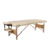 Ξύλινο Πτυσσόμενο Κρεβάτι Μασάζ 2 Τμημάτων με Αξεσουάρ – Μπεζ (πλάτος 70cm)