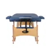 Ξύλινο Πτυσσόμενο Κρεβάτι Μασάζ 2 Τμημάτων με Αξεσουάρ – Μπλε (πλάτος 70cm)