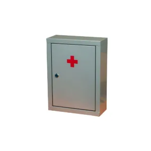 Επιτοίχιο μεταλλικό κουτί Α’ βοηθειών με ένα ράφι και κλειδαριά