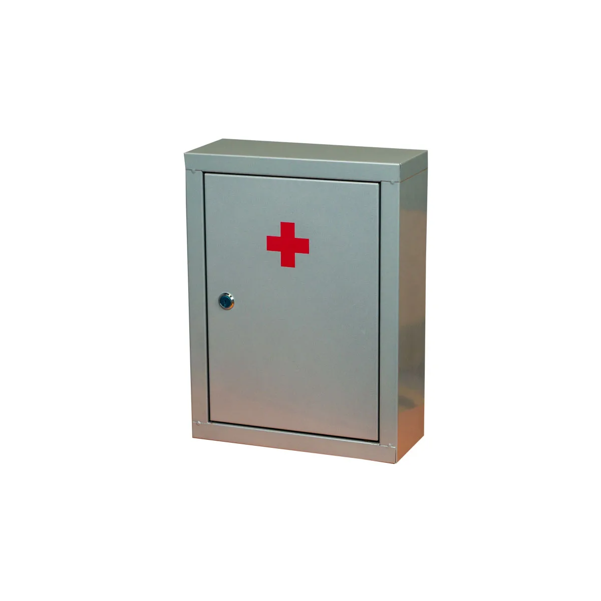 Επιτοίχιο μεταλλικό κουτί Α’ βοηθειών με ένα ράφι και κλειδαριά
