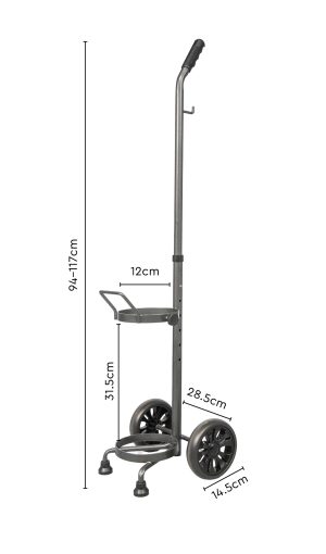 Καρότσι Φιάλης Οξυγόνου 2lt & 3lt